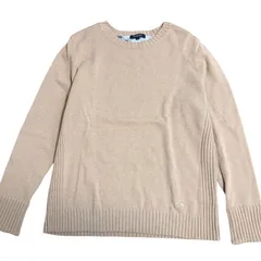 バーバリーロンドン　セーター　5 M-L相当　ベージュ　羊毛93% カシミヤ7% チェック柄