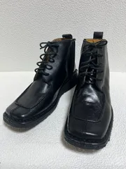 REGAL リーガル 本革 サイドジップ 黒レザー ショートブーツ  23cm