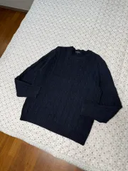 ブルックスブラザーズ ネイビー ケーブル編みニット 95M