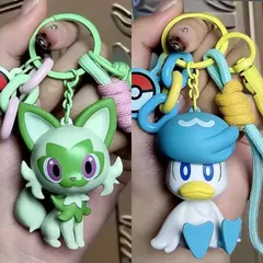 「2個セット」ポケモン ニャオハ ペアセット キーホルダー ストラップ