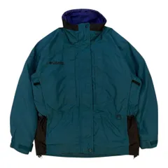 90s コロンビア ナイロンジャケット 裏地フリース 緑 テック系 レディース sサイズマウンテンパーカー