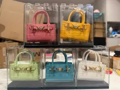 ハンドメイド ミニバッグ バッグホルダー キーホルダー