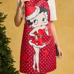 ベティちゃん　Betty Boop　エプロン　キッチン　赤　レッド　クリスマス　ドット　可愛い　セクシー　キャラクター