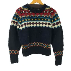 ビームス BEAMS 別注 CHAMULA Fair Isle Pullover メキシコ製 メリノ ウール 総柄 フェアアイル ノルディック クレイジー ニット セーター メンズ import：XS 