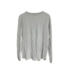 C414 BEAMS ビームス シャツ 長袖 ロング シンプル 無地 カジュアル グレー オフホワイト メンズ M