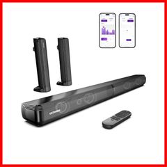 [Same-day shipping] Japanese app control, ARC/Optical Audio compatible, HDMI home theater, slim design, 100W, deep bass, 5.3 surround sound, apartment-friendly, Bluetooth, 2.2ch, wall-mounted/desktop compatible, Apollo S40 speakers for PC, TV, and more. Detachable split type.