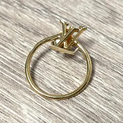 LOUIS VUITTON ルイヴィトン LVロゴ ピアス 片耳 シングル ゴールド メタル メンズ レディース ユニセックス　アクセサリー