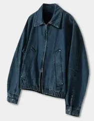 DIMITRI BLACK(ディミトリブラック) クロップド デニム ブルゾン ジャケット Indigo