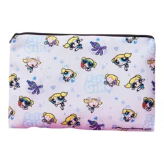 THE POWERPUFF GIRLS　パワーパフガールズ　バブルス　ポーチ　水色　パワパフ　化粧ポーチ　コスメポーチ　メイクポーチ　マルチポーチ　可愛い　アメコミ　キャラクター　平成　レトロ　ギフト　プレゼント　海外雑貨