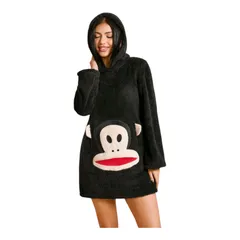 Paul Frank 　ポールフランク　もこもこパーカー　ルームウェア　ブラック　黒　パジャマ　部屋着　ジュリアス　可愛い　アメリカ　ブランド　キャラクター　ギフト　プレゼント　海外雑貨