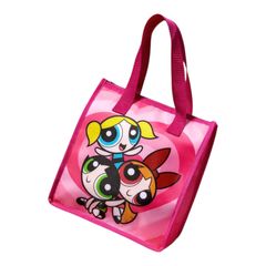 THE POWERPUFF GIRLS 파워 퍼프 걸스 점심 가방 보냉 가방 파워 퍼프 버터 컵 버블스 블러섬 도시락 가방 도시락 가방 쿨러 가방 토트 백 귀여운 아메코미 캐릭터 헤세이 레트로 선물 선물 해외 잡화