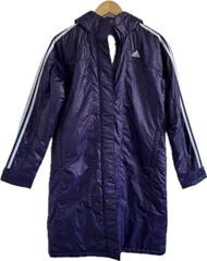 ZK29 【美品】adidas CLIMA PROOFアディダス　ベンチコート　防寒　アウター　パープル　レディース　Mサイズ