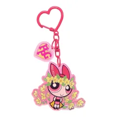 THE POWERPUFF GIRLS 　パワーパフガールズ　ブロッサム　キーホルダー　パワパフ　アクリルキーホルダー　花　ハート　バッグチャーム　キーチャーム　スクバキーホルダー　可愛い　アメコミ　キャラクター　平成　レトロ　ギフト　プレゼント　海外雑貨