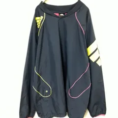 アディダス　プルオーバーナイロンジャケット　メンズL　ネイビー　2010年　Y2K