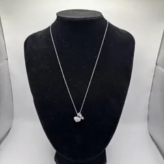 2991　courreges　クレージュ　ネックレス　ハート　シルバー　アクセサリー　レディース　シンプル　きれいめ　上品