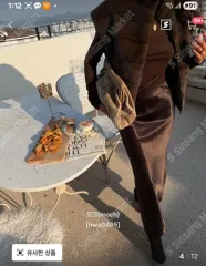 起毛サテンロング丈スカート(新品)