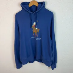 POLO RALPH LAUREN ポロラルフローレン スウェット パーカー ポロベア ブルー Lサイズ メンズ 古着 ストリート アメカジ