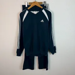 adidas アディダス セットアップ スウェット 上下セット ブラック Mサイズ メンズ 古着 スポーツMIX ストリート
