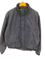 ポロバイラルフローレン Polo by RALPH LAUREN 90s スモールポニー刺繍 裏フリース ナイロンブルゾン メンズ JPN：XL 
