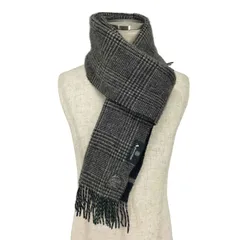 アクアスキュータム AQUASCUTUM カシミヤ100 チェックマフラー メンズ 表記無 