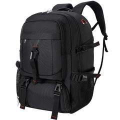 Popular TORIBIO Large Capacity Backpack with Shoe Storage, Expandable Carry-On, Travel Backpack with Laptop Compartment, Lightweight, Waterproof, and Unisex for Camping, Outdoor Activities, and Domestic/International Travel. Black.
