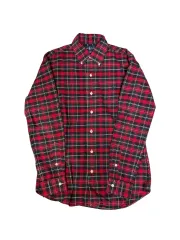ヴィンテージ ポロ ラルフローレン タータンチェックシャツ レッド S