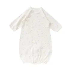 日本製 50-70cm 綿100% 赤ちゃん 新生児 [ [股スナップ付け替え/2way] ツーウェイオール スムース 春夏秋冬向け素材 柄 おもちゃ ココ] ] デ [クリーム