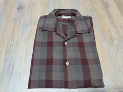 80sビンテージMcGREGORブロックチェック オープンカラー　半袖シャツ　MENS-L