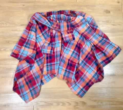 新品/ウール CHECK パータン RIBBON レイヤード Rab スカート free