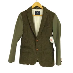 ザダファーオブセントジョージ The DUFFER of ST.GEORGE MOON社製 ツイード 切替 2B テーラードジャケット メンズ import：S のサムネイル