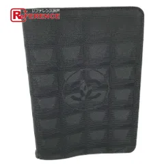 CHANEL シャネル 手帳カバー ロゴ ナイロン ブラック