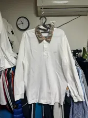 正規品 バーバリー 白 ポロTシャツ M