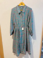 レディースワンピース レディースロングワンピース 婦人ワンピース 婦人ロングワンピース 柄物　新品未使用 ファッション レトロ