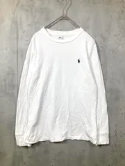 POLO RALPH LAUREN ポロ ラルフローレン ワンポイントロゴ 長袖 Tシャツ sizeM/白 ■■レディース