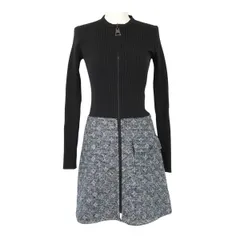 新品タグ付　ルイヴィトン　ニットワンピース　モノグラム　切替　ツイード　L　黒 2025年最新】ヴィトンワンピースの人気アイテム - メルカリ