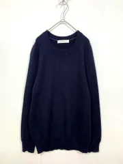 green label relaxing グリーンレーベルリラクシング ユナイテッドアローズ 定価7590円 SC カタアゼ ラグラン クルーネック ニット セーター sizeL/紺 ◇■メンズ