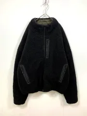 Nylaus ナイラス リバーシブル ボア ブルゾン ジャケット sizeL/黒×カーキ ◆■メンズ