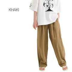 カーキ MINIROI ロングパンツ リラックスパンツ 女の子 春夏 さらさら 涼しい ウエストゴム ガールズ 楽ちん おしゃれ おでかけ ルームウェア おすすめ 韓国子供服 110cm 120cm 130cm 140cm 150cm
