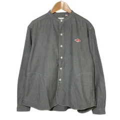 美品 DANTON ダントン バンドカラーシャツ 38 グレー レディース 古着 中古 USED