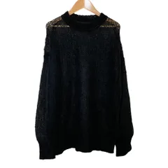 未使用 24AW JOURNAL STANDARD ジャーナルスタンダード シアーモヘアMIXプルオーバー ニット セーター F ブラック レディース 古着 中古 USED