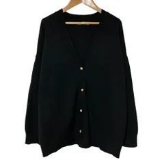 美品 25AW SIMPLICITE シンプリシテェ スムースニットカーディガン ブラック レディース 古着 中古 USED