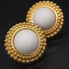 L929 MONET モネ イヤリング ホワイトストーン風 ゴールド デザイン コスチュームジュエリー