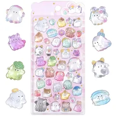 HAKONA 3d立体シール ごほうびシール帳 女の子 可愛い 実心立体浮き彫りステッカー ご褒美 デコ用 手帳/スマホケース/水筒 DIY 手芸用品 贈り物 (様式11-1枚セット) 0