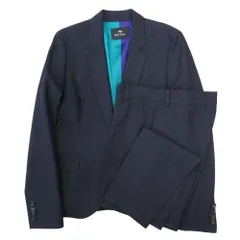新品同様 PS Paul Smith ピーエスポールスミス ウール セットアップ スーツ ジャケット パンツ サイズ40 紺 ネイビー レディース 古着 中古 USED
