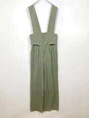 COCODEAL ココディール ワイドサスペンダーハイウエストパンツ サロペット オーバーオール size2/カーキ ■■レディース
