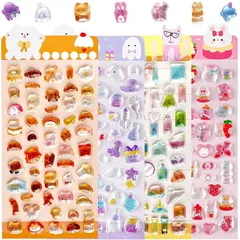 Skyfind 3D 立体 シールぷくぷく おしりぷにぷにシール 手帳 可愛い 日記帳 DIY デコ キラキラ 女の子向け 携帯電話飾り 手芸用品 贈り物 1