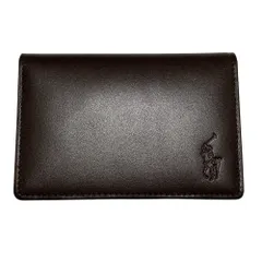 美品 POLO RALPH LAUREN ポロラルフローレン レザー カードケース 名刺入れ ブラウン メンズ レディース 古着 中古 USED