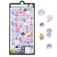 HAKONA 3d立体シール ごほうびシール帳 女の子 可愛い 実心立体浮き彫りステッカー ご褒美 デコ用 手帳/スマホケース/水筒 DIY 手芸用品 贈り物 (様式01-1枚セット) 1