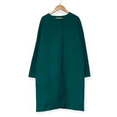 【セオリー】カシミヤ混 グリーン ノーカラーコート ロング ダブルフェイス 2025年最新】セオリー コート ダブルフェイスの人気アイテム - メルカリ