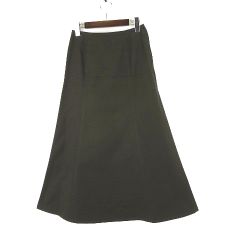 【中古】シャネル CHANEL 02A ココマークファスナー スカート ウール ひざ丈 黒 ブラック 36 M相当 P19746V11502 IBO64 シャネル CHANEL 02A ココマークファスナー スカート ウール ひざ丈 黒